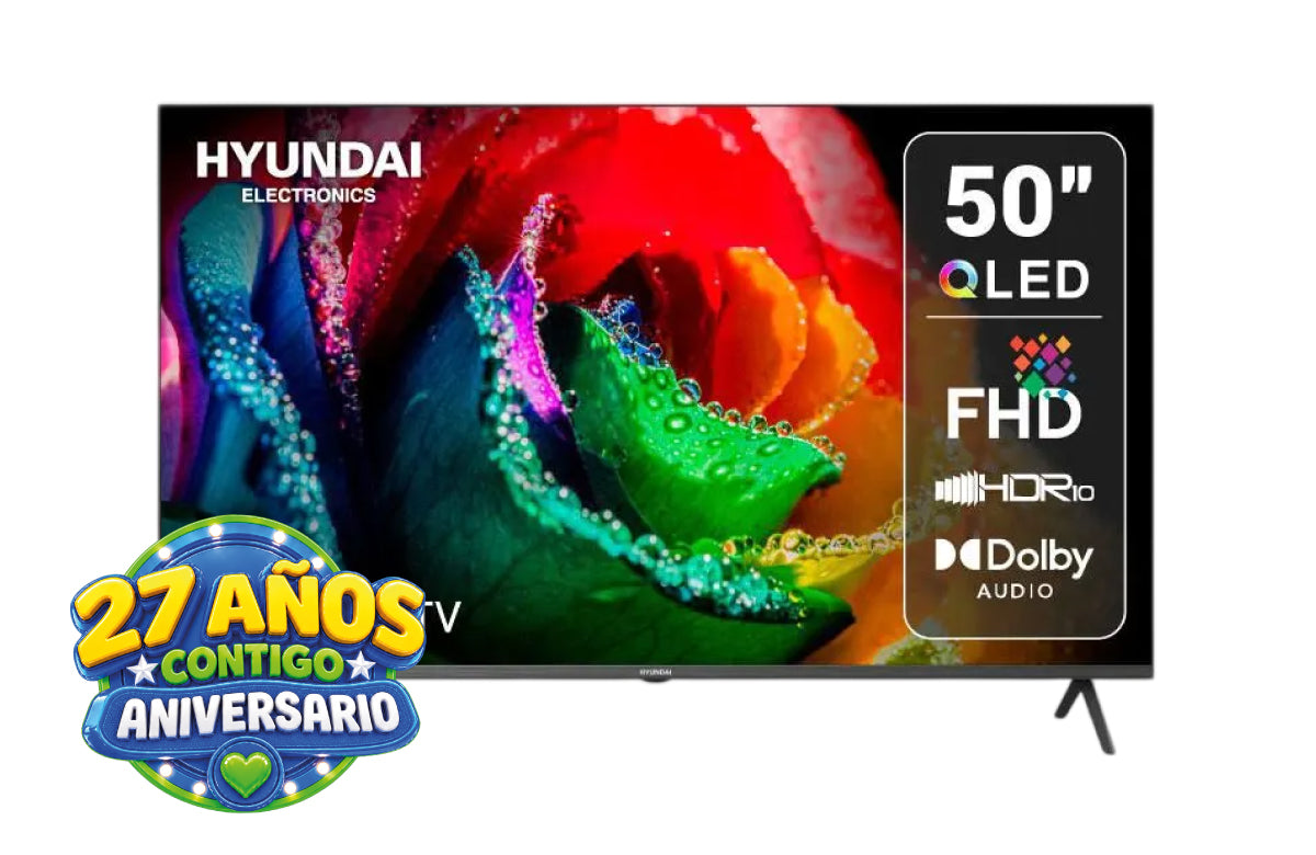 Televisor Hyundai 50 Pulgadas Google TV QLED HYLED5027QFG