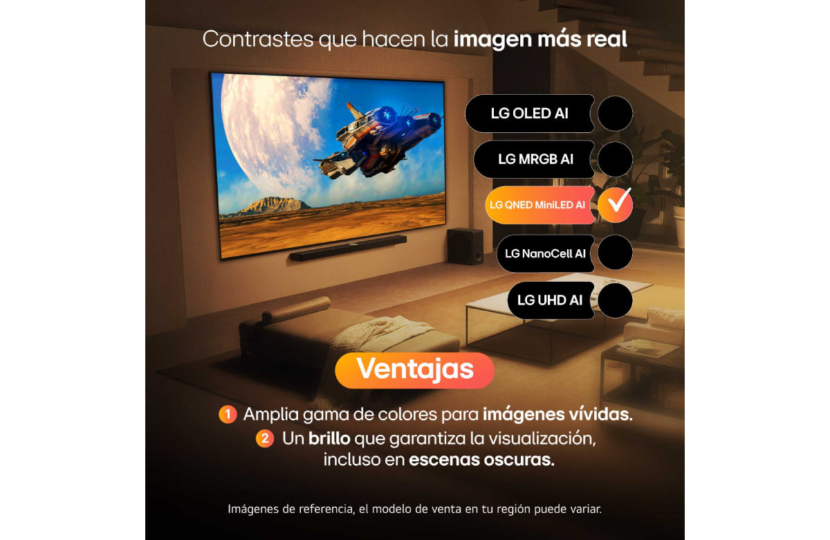 Televisor LG 55 Pulgadas QNED Mini LED 4K con IA 55QNED65BSA
