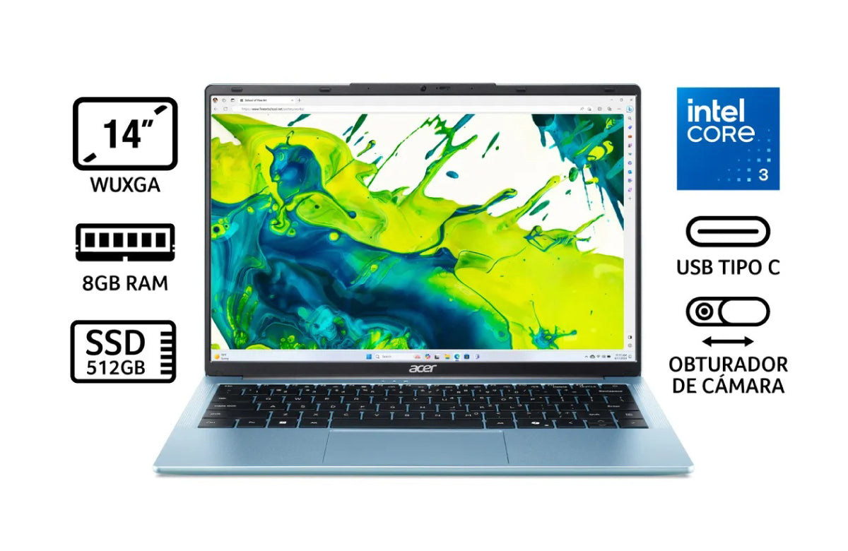 Portátil Acer Aspire AL14-32P-390X WUXGA Intel Core i3 512GB SSD