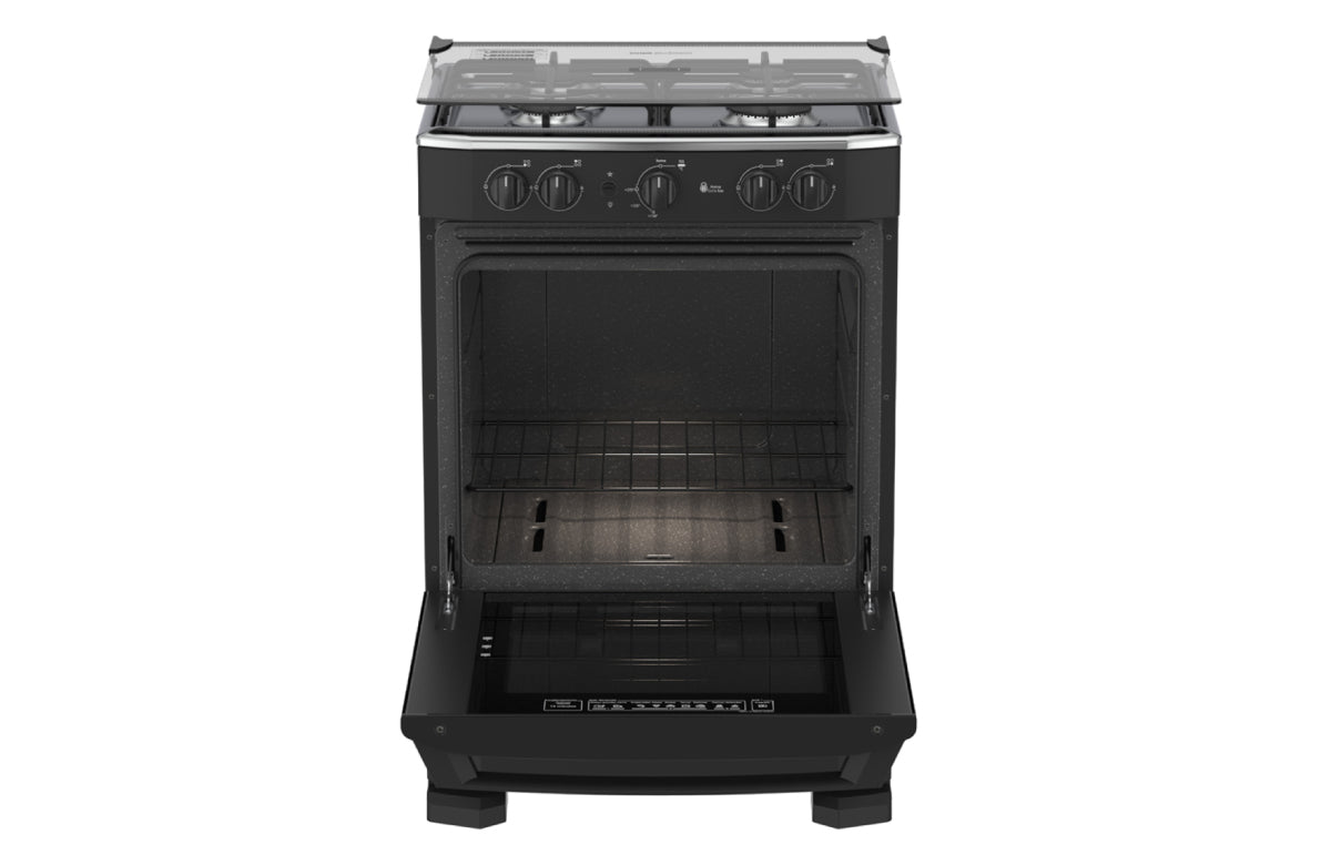 Estufa Mabe de Piso 4 Puestos Gas Natural EMC6020NSN0 Negro