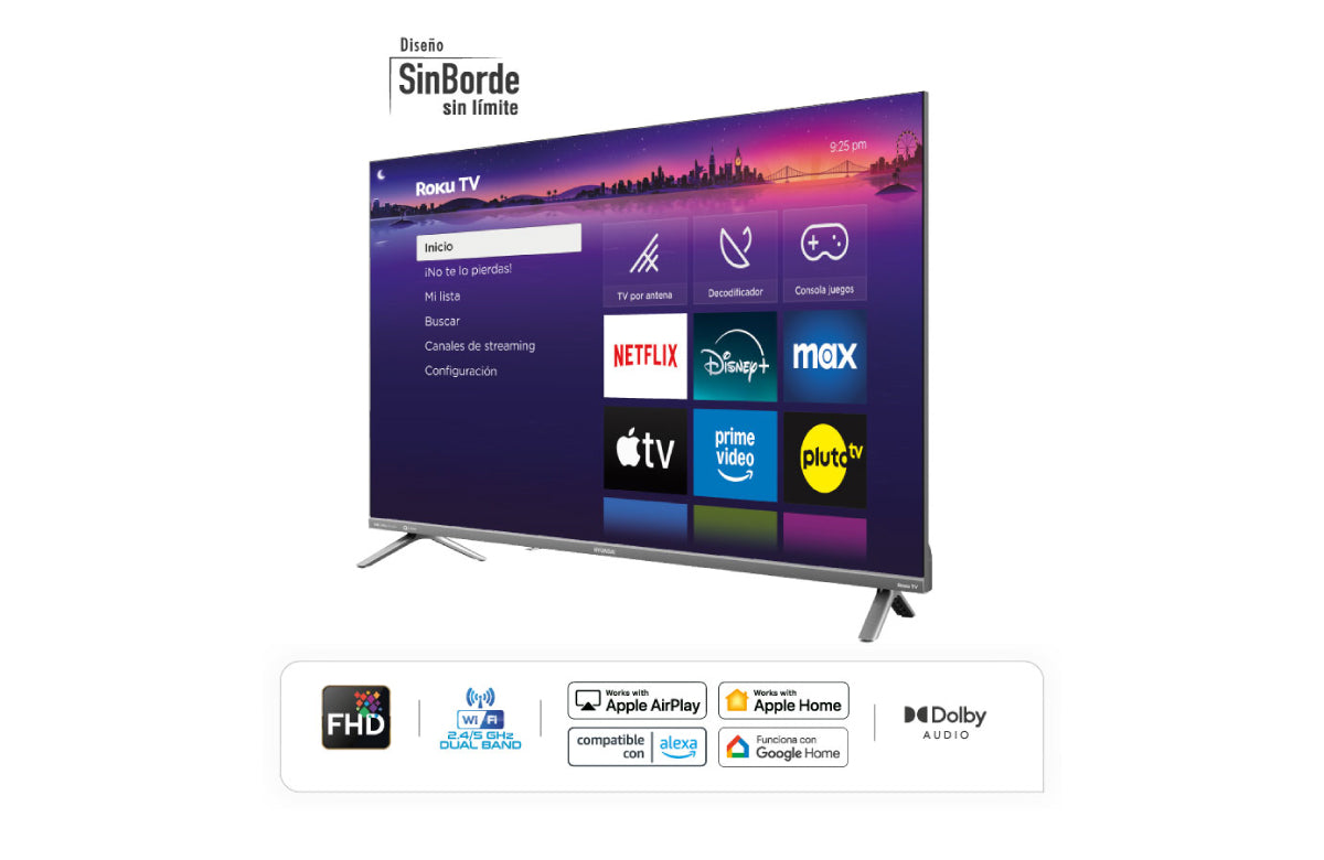 Televisor Hyundai 40 pulgadas FHD HYLED4028QR Roku TV