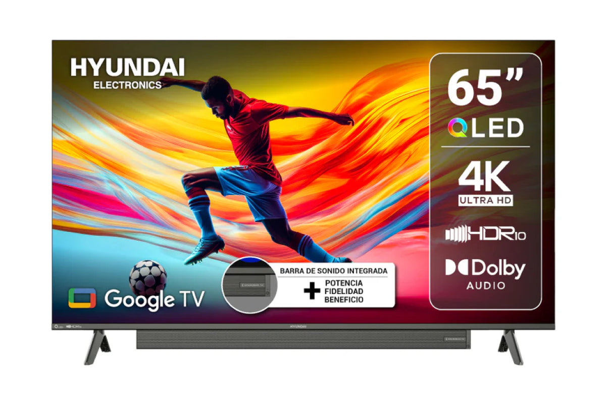 Televisor Hyundai 65 Pulgadas Google TV QLED HYLED6517SQG