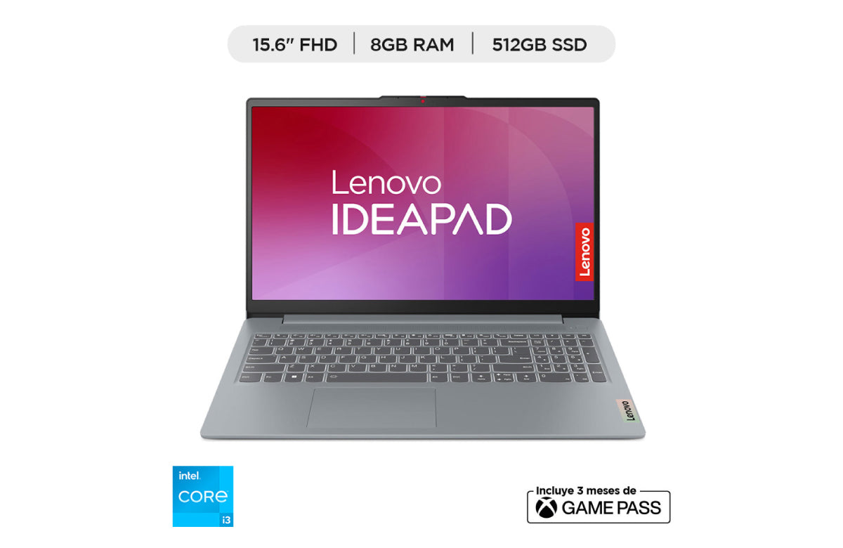 Portátil Lenovo IdeaPad Slim 3 15IRU8 Intel Core i3 Windows 11 512GB SSD