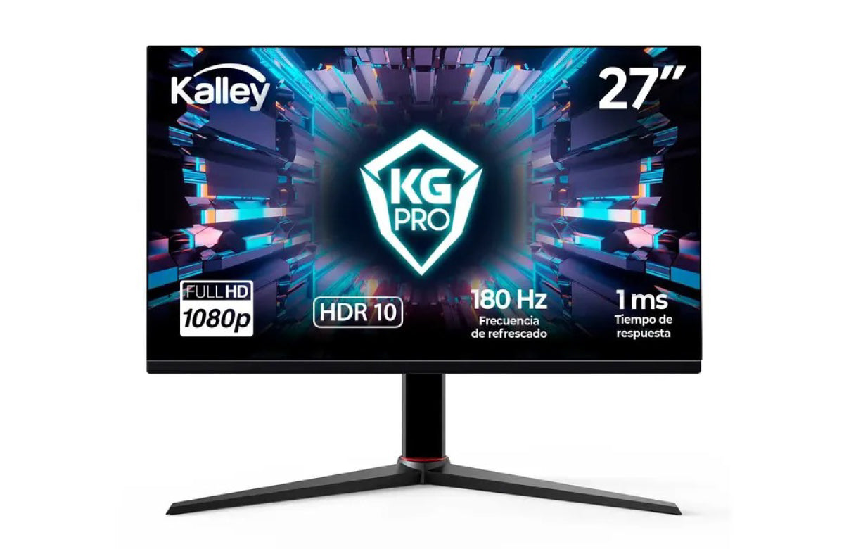 Monitor Kalley Gamer 27" Pulgadas M27G180 FHD Plano Negro