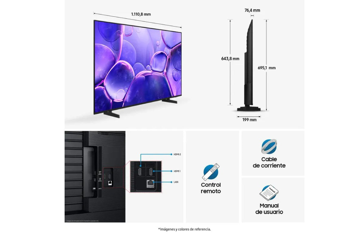 Televisor Samsung 50 pulgadas U8000F 4K UHD LED Crystal